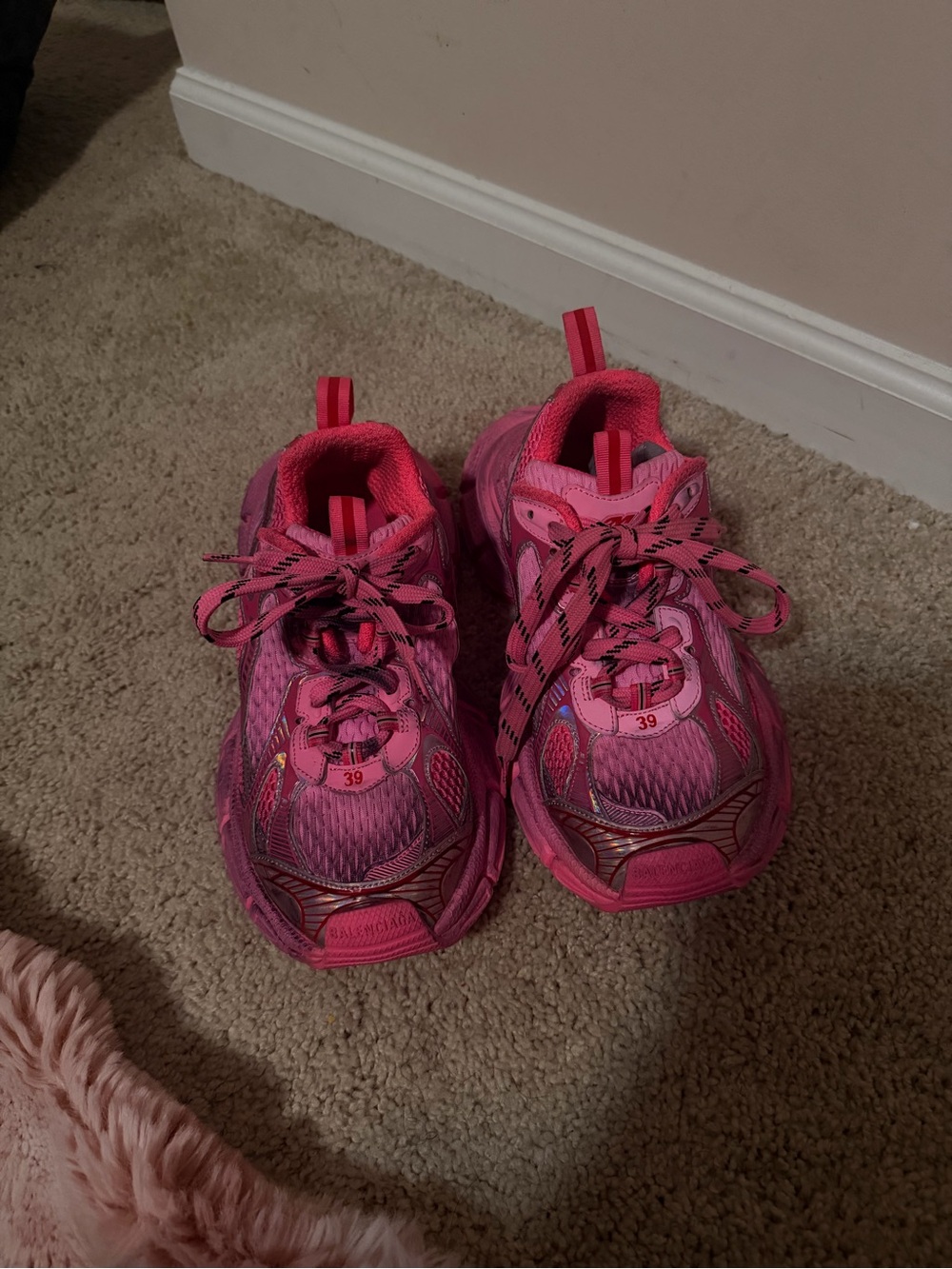 Women’s Pink balenciaga Sneakers 3XL - Breathable sneakers